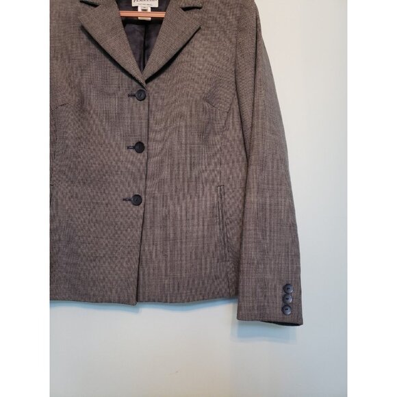 Pendleton Womens 10 Suit Jacket Wool Blend Blue Button Front Business Career - Picture 3 of 5